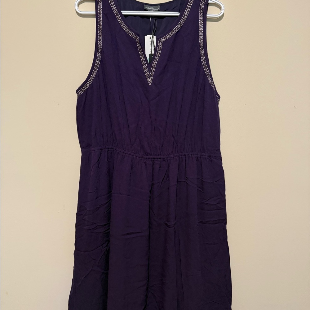 Market & Spruce Deep Purple Top